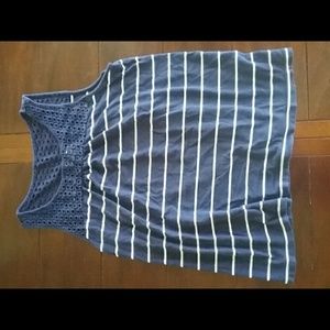 Old Navy Blue Striped Sleeveless Top